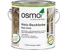 Краска Осмо белая для окон и дверей Osmo Holz-Deckfarbe 2104