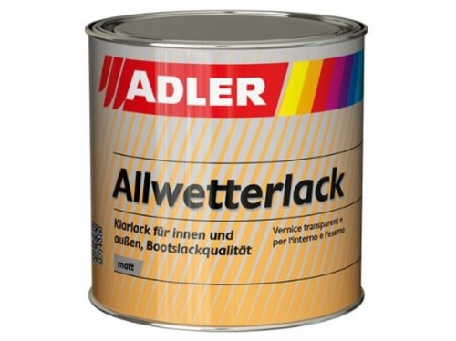 Бесцветный лак ADLER Allwetterlack для древесины снаружи и внутри помещений на основе синтетических смол
