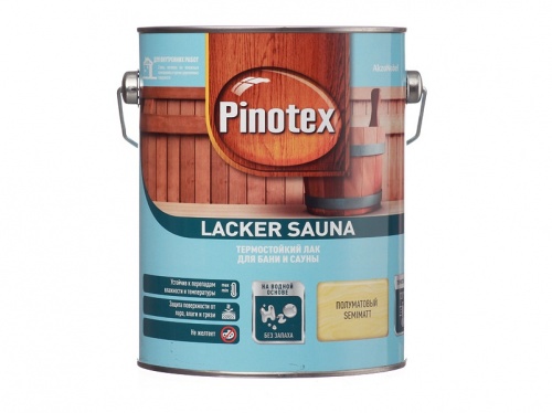 Термостойкий лак Lacker Sauna для бани и сауны на водной основе